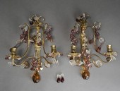 PAIR NEOCLASSICAL STYLE BRASS