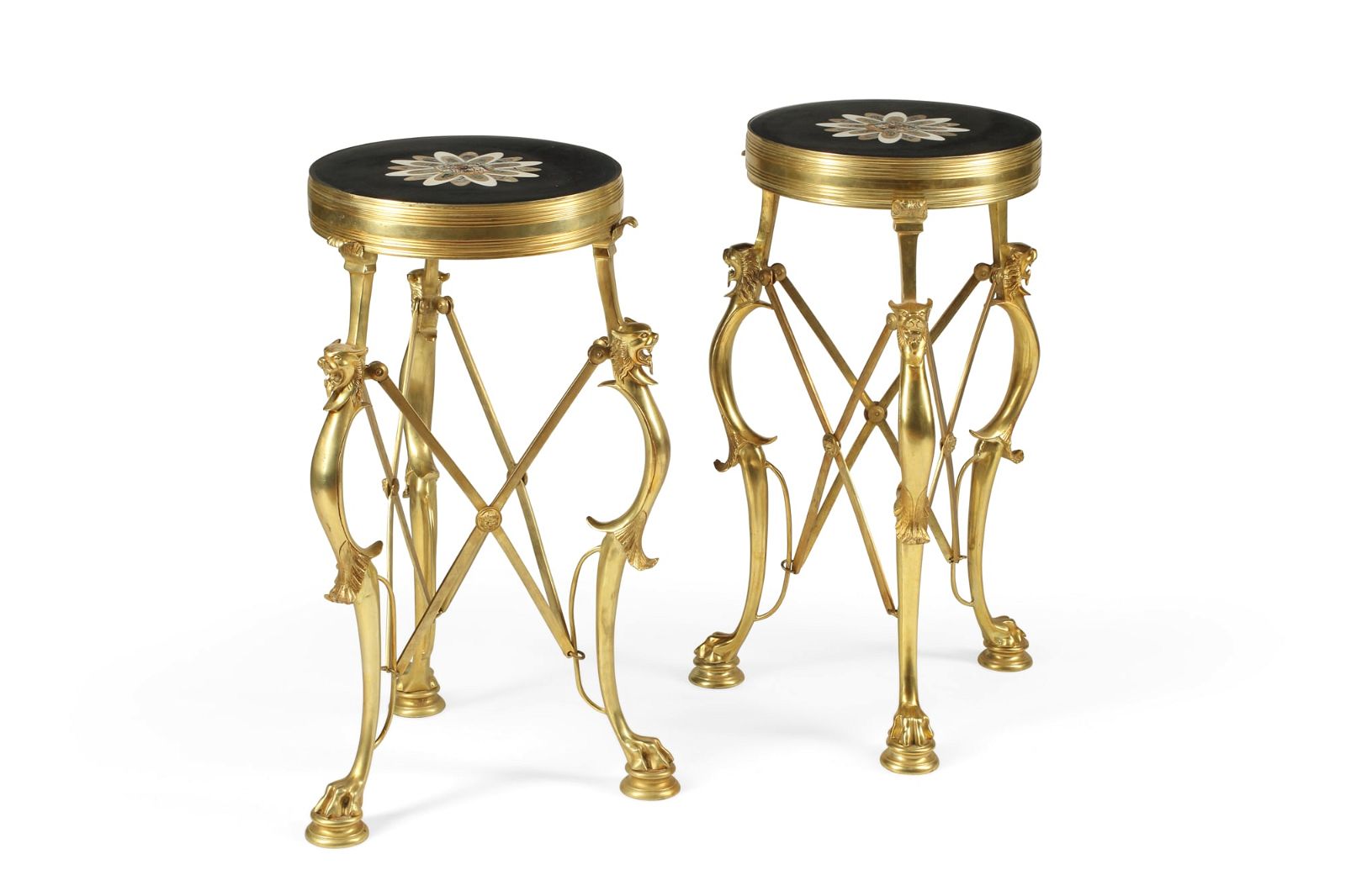 PAIR NEOCLASSICAL STYLE BRONZE