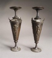 PAIR NEOCLASSICAL STYLE BRONZE