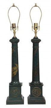 PAIR NEOCLASSICAL STYLE GREEN