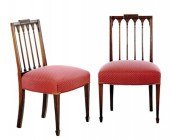 Pair New York Federal carved m