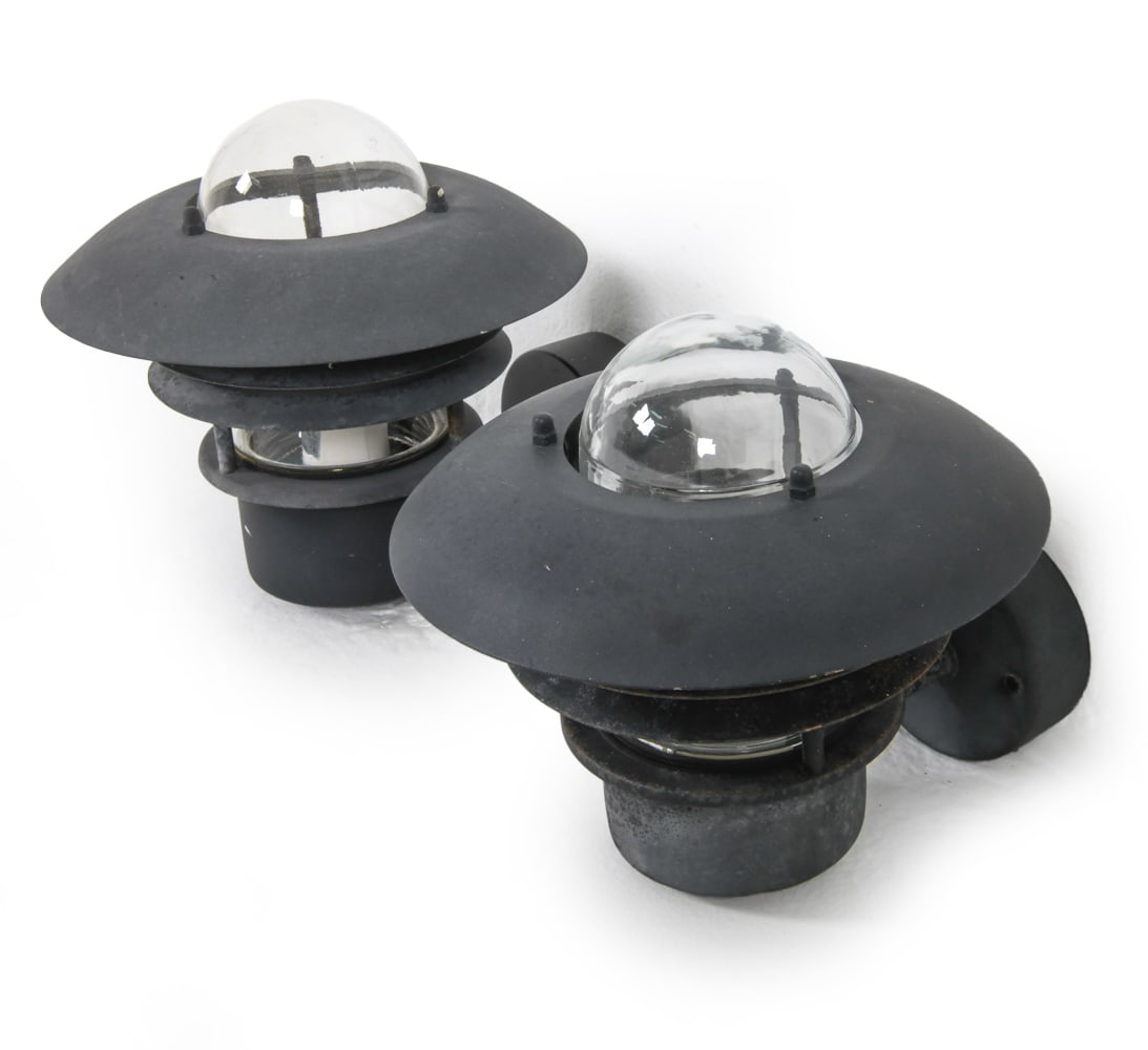 PAIR NORDLUX DANISH STEEL OUTDOOR