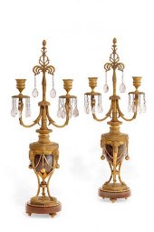 PAIR NORTH EUROPEAN GILT BRONZ