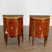 PAIR NORTHERN ITALIAN MARQUETR