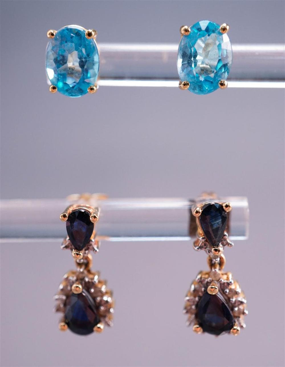PAIR OF 10-KARAT YELLOW-GOLD,