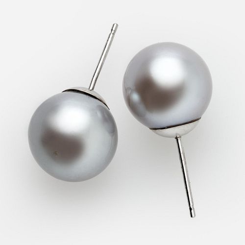 PAIR OF 10MM TAHITIAN PEARL