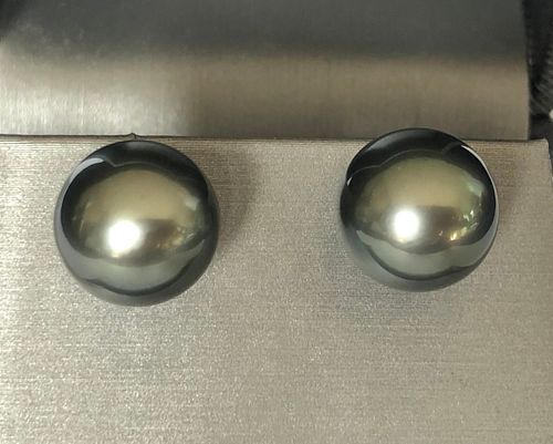 PAIR OF 13MM TAHITIAN GREY SOUTH