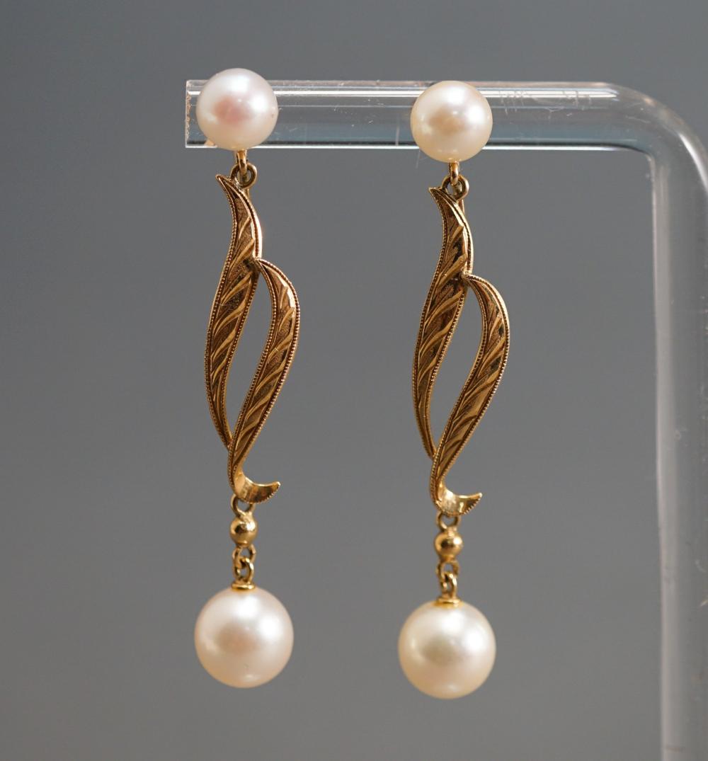 PAIR OF 14-KARAT, 18-KARAT