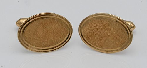 PAIR OF 14 KARAT GOLD MENS