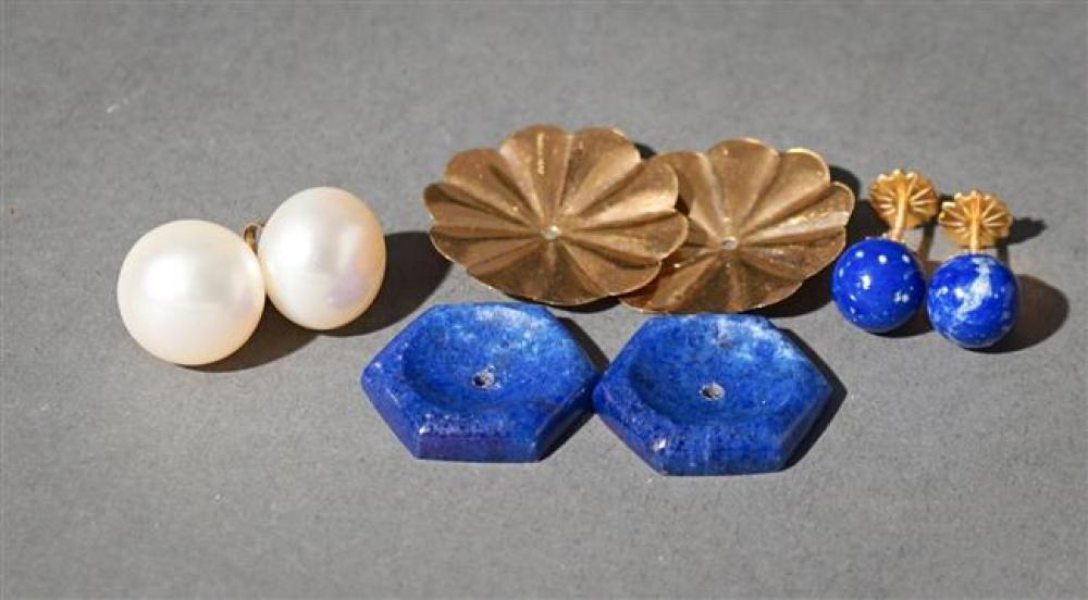 PAIR OF 14-KARAT GOLD AND PEARL