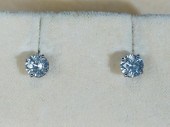 PAIR OF 14-KARAT WHITE-GOLD AN
