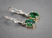 PAIR OF 14-KARAT WHITE-GOLD AN