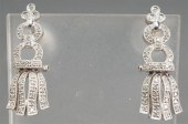 PAIR OF 14-KARAT WHITE-GOLD AN