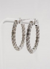 PAIR OF 14-KARAT WHITE-GOLD AN