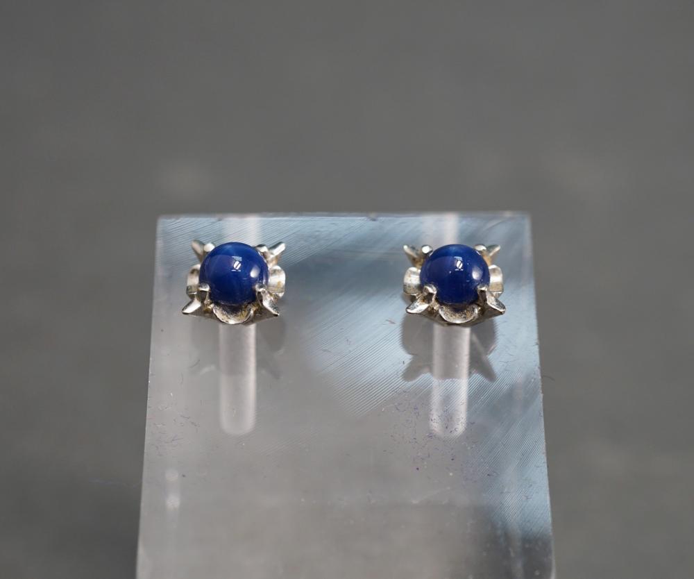 PAIR OF 14-KARAT WHITE-GOLD AND