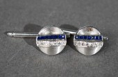 PAIR OF 14-KARAT WHITE-GOLD BL
