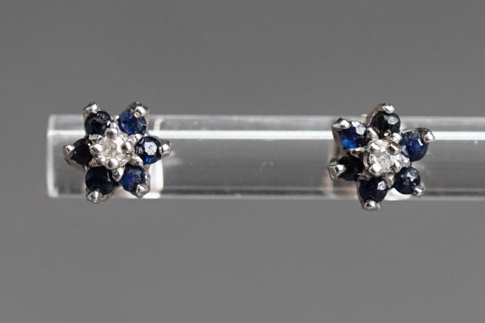 PAIR OF 14-KARAT WHITE-GOLD,
