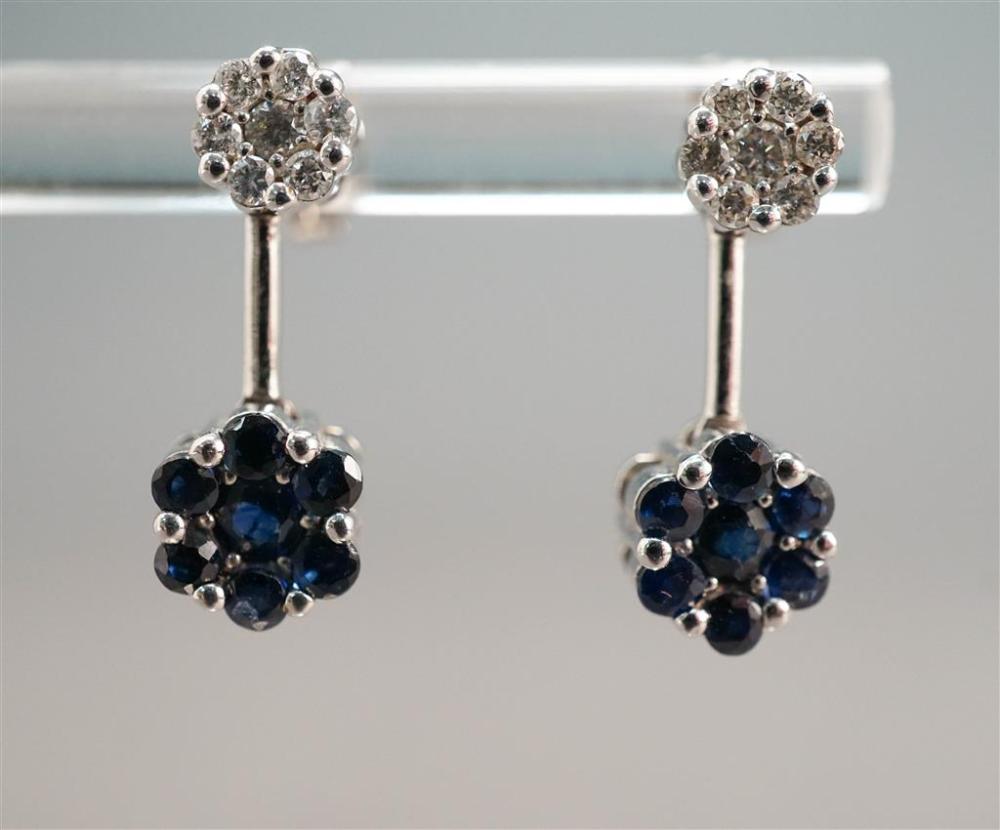 PAIR OF 14-KARAT WHITE-GOLD,