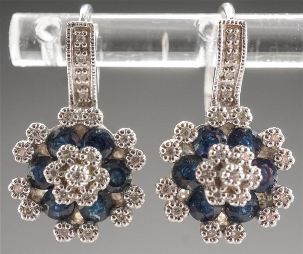 PAIR OF 14-KARAT WHITE-GOLD,