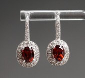 PAIR OF 14-KARAT WHITE-GOLD, G