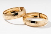 PAIR OF 14 KARAT YELLOW GOLD B
