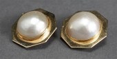 PAIR OF 14 KARAT YELLOW GOLD M