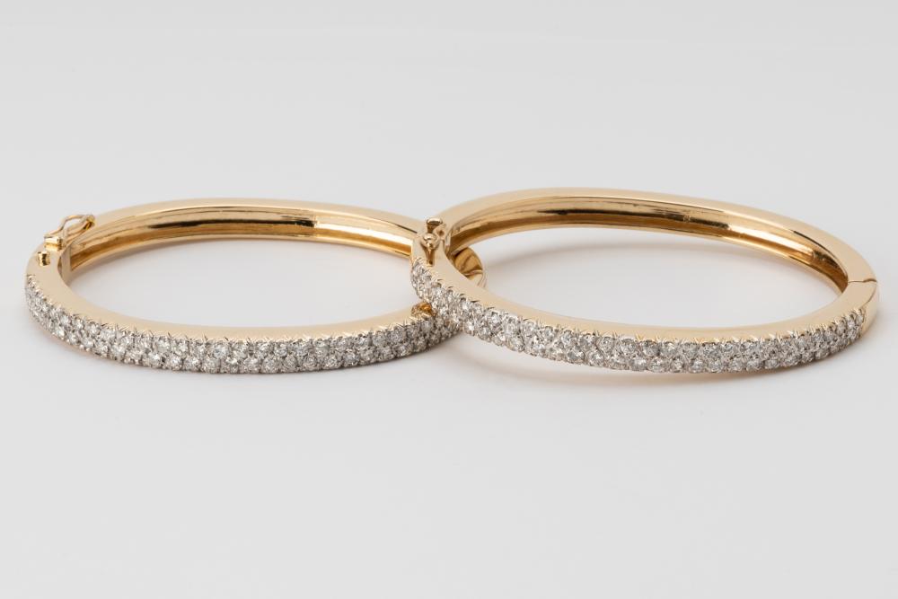 PAIR OF 14 KARAT YELLOW GOLD &