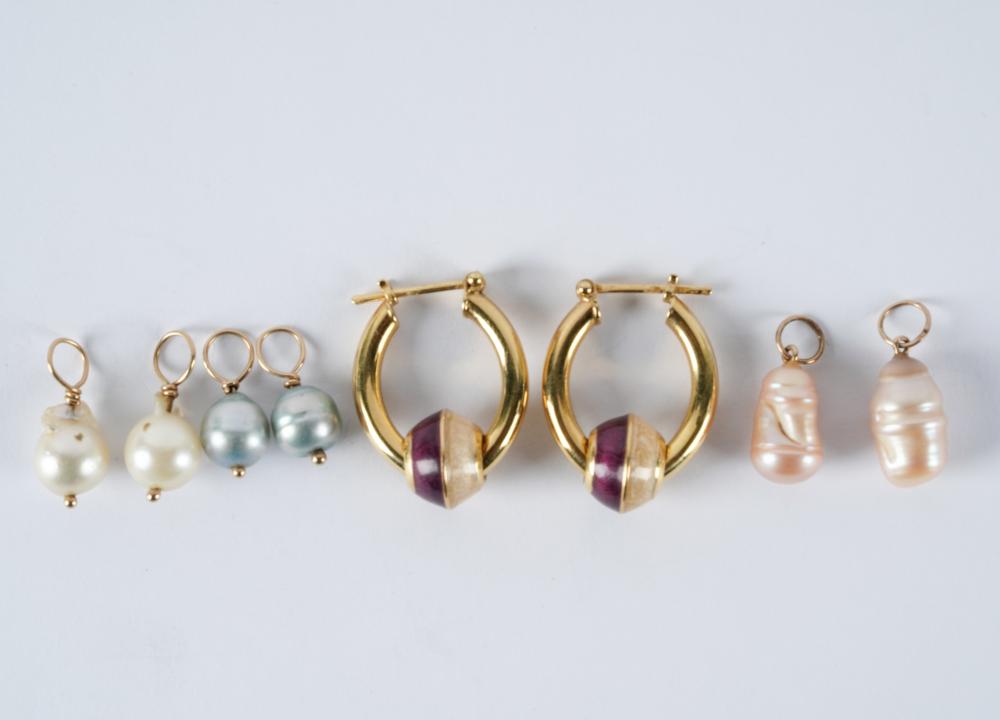 PAIR OF 14 KARAT YELLOW GOLD
