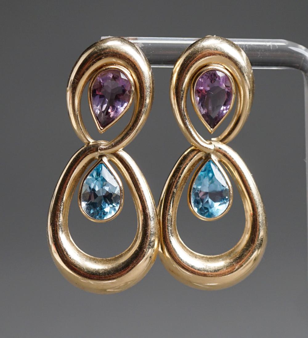 PAIR OF 14-KARAT YELLOW-GOLD,