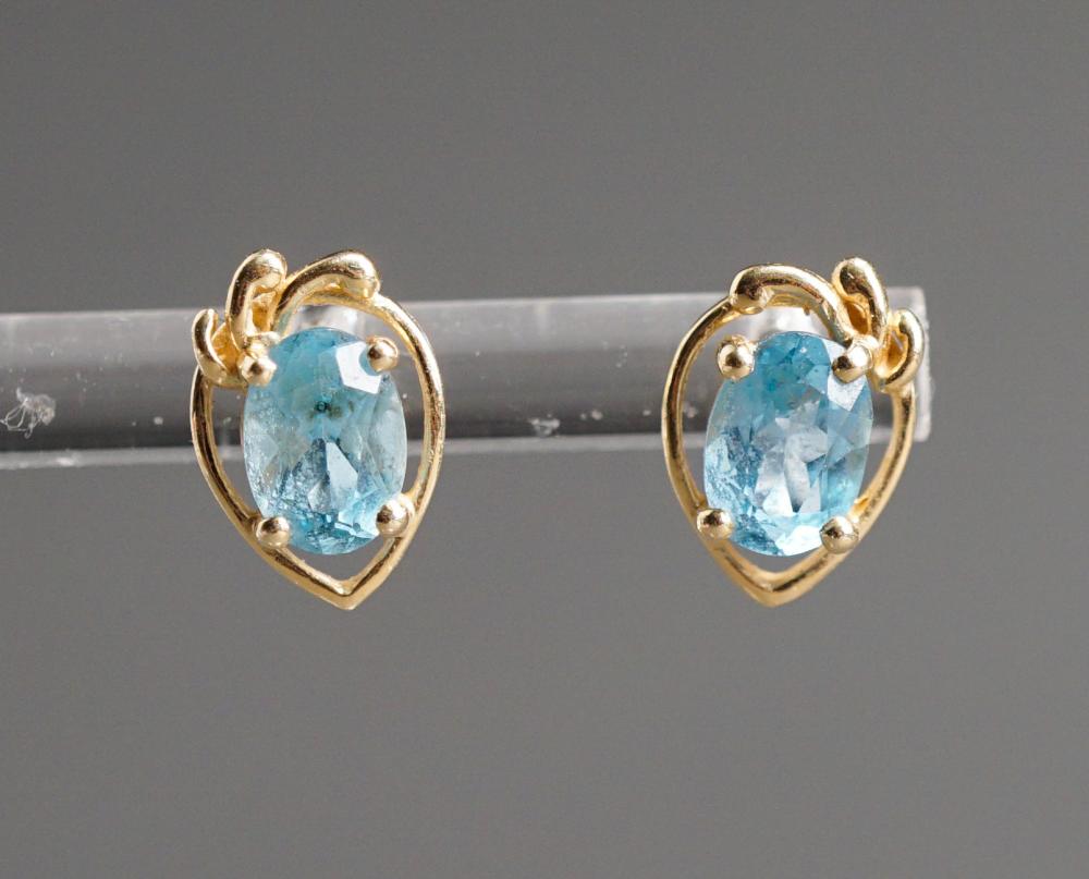 PAIR OF 14-KARAT YELLOW-GOLD AND