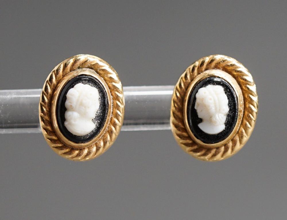PAIR OF 14-KARAT YELLOW-GOLD AND