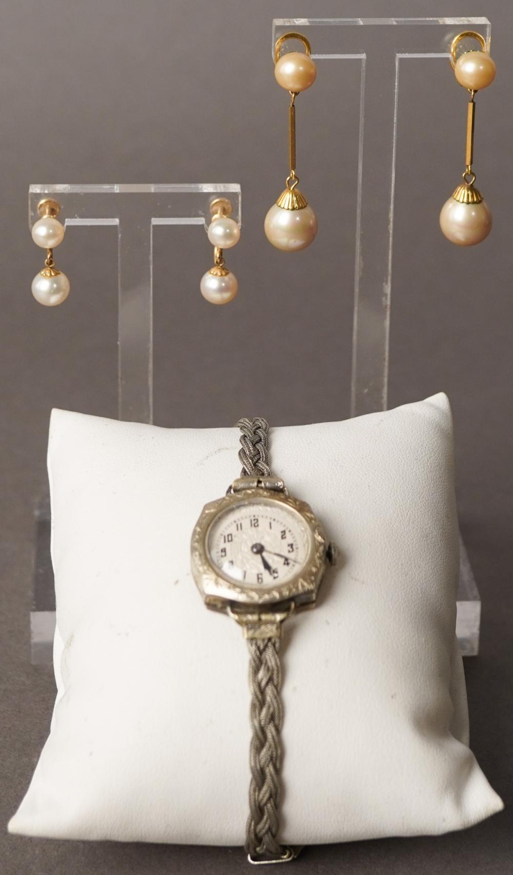 PAIR OF 14-KARAT YELLOW-GOLD AND