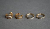 PAIR OF 14-KARAT YELLOW-GOLD A