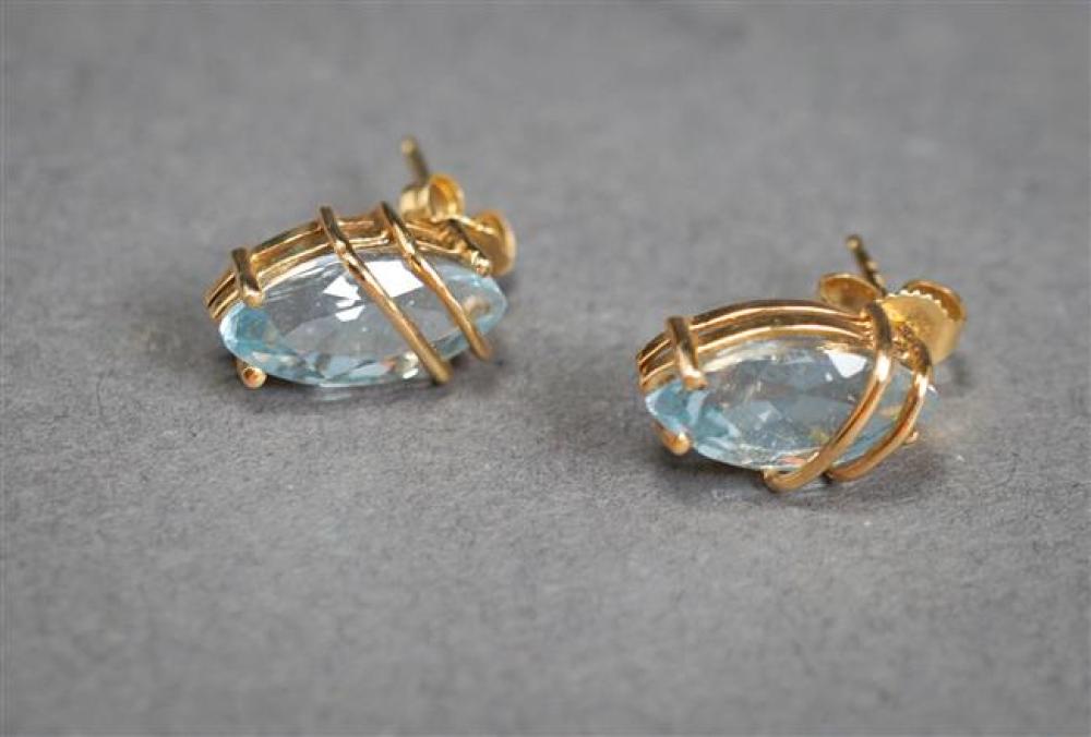 PAIR OF 14-KARAT YELLOW-GOLD AND