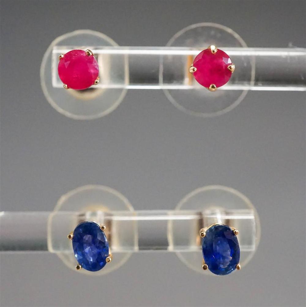PAIR OF 14-KARAT YELLOW-GOLD AND