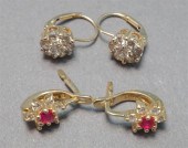 PAIR OF 14-KARAT YELLOW-GOLD A