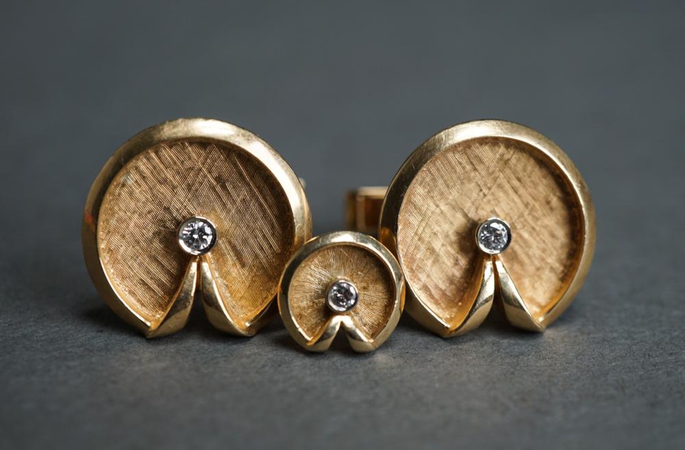 PAIR OF 14-KARAT YELLOW-GOLD AND