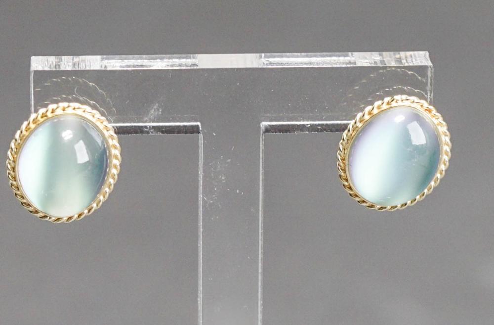PAIR OF 14-KARAT YELLOW-GOLD