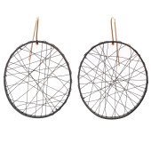 PAIR OF 14K, STERLING SILVER E