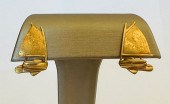 PAIR OF 14K YELLOW GOLD CATBOA