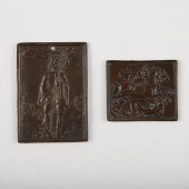 PAIR OF 17TH C. EUROPEAN BRONZ