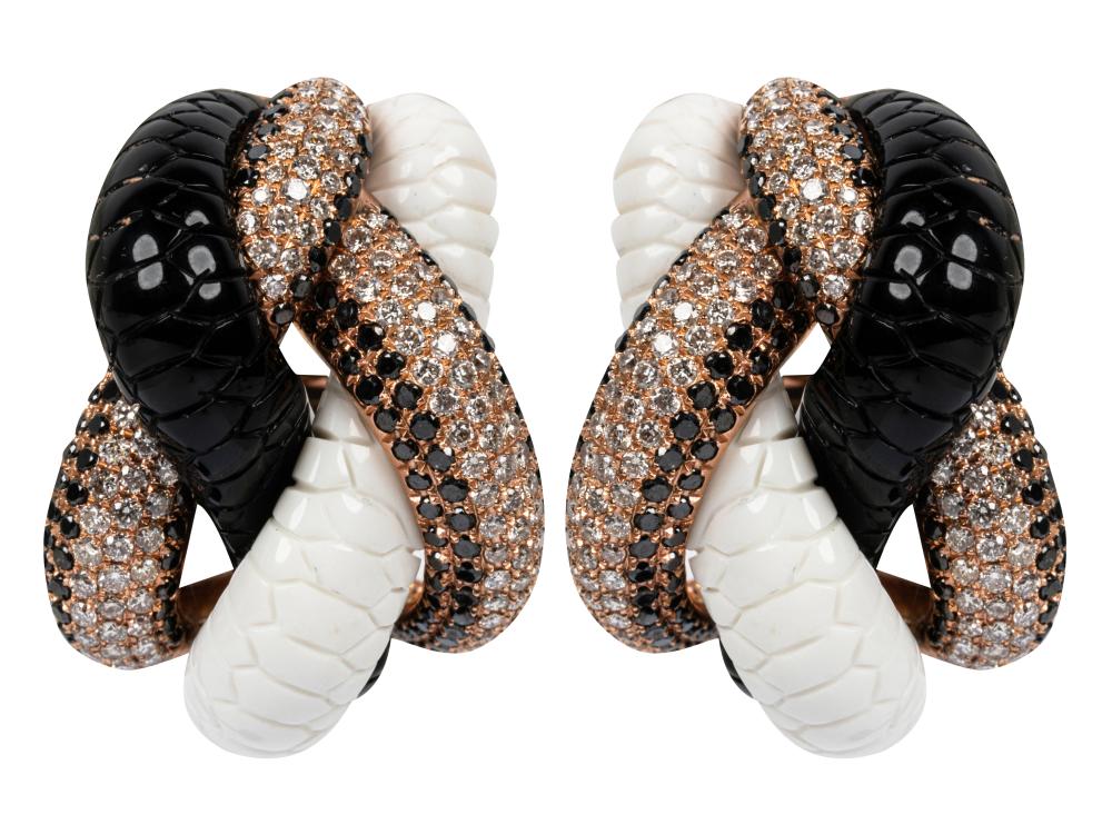 PAIR OF 18 KARAT ROSE GOLD,