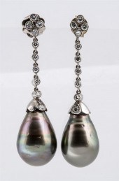 PAIR OF 18-KARAT WHITE-GOLD, D