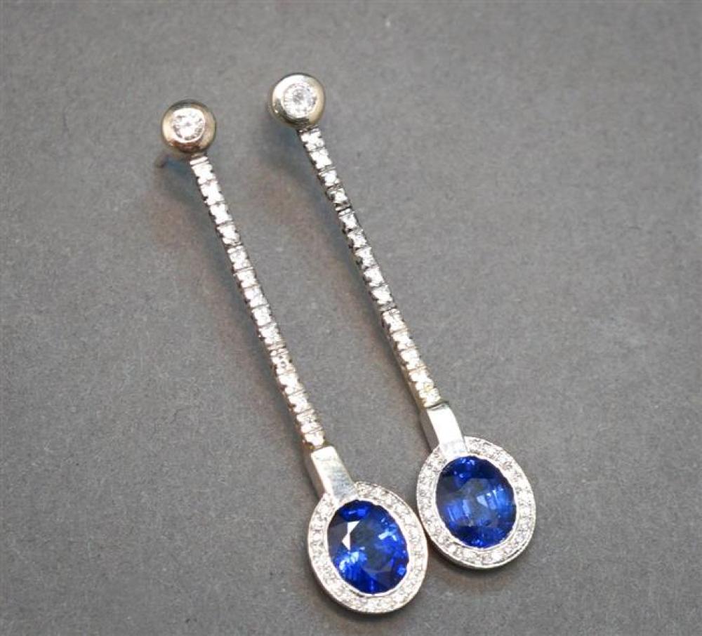 PAIR OF 18-KARAT WHITE-GOLD,