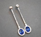 PAIR OF 18-KARAT WHITE-GOLD, D