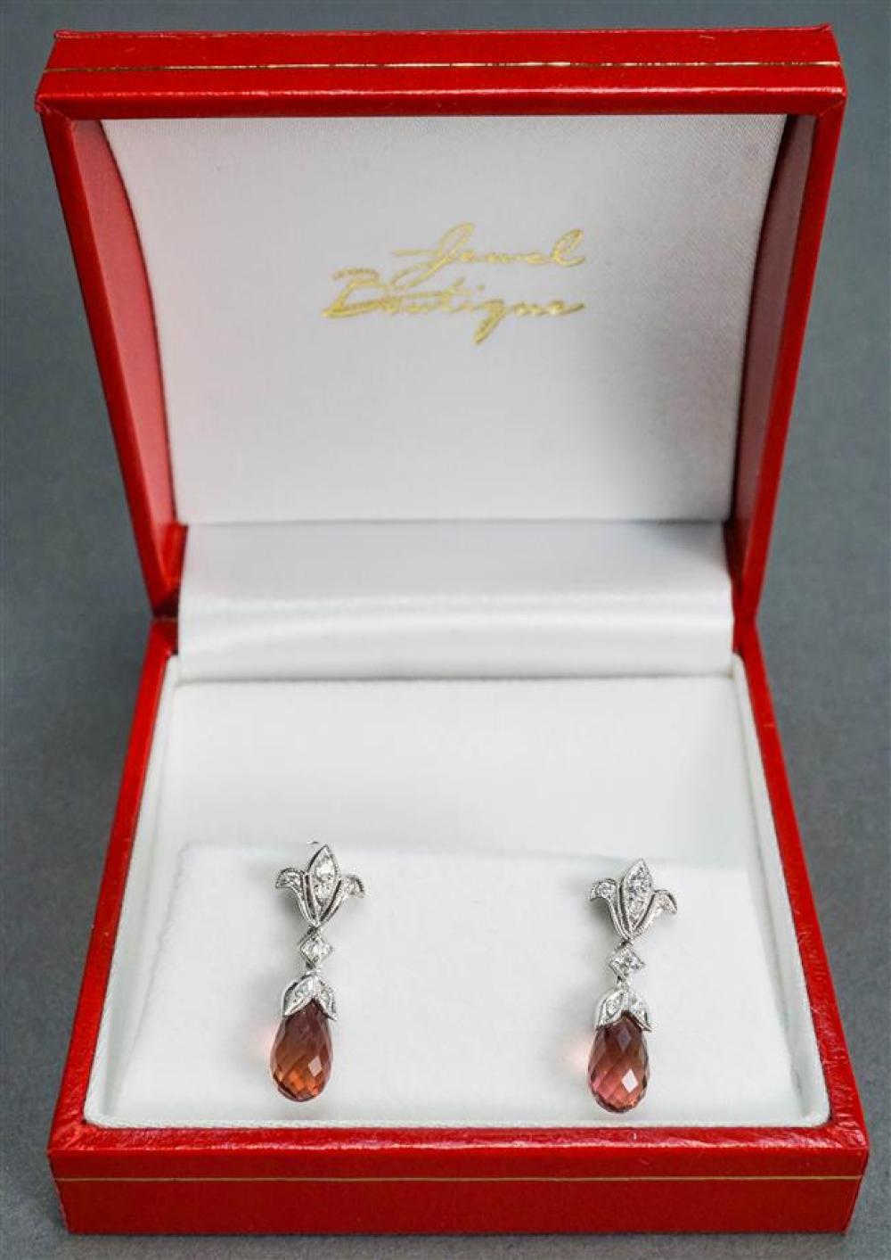 PAIR OF 18-KARAT WHITE-GOLD,