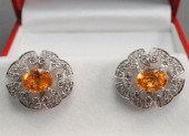 PAIR OF 18-KARAT WHITE-GOLD, O