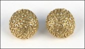 PAIR OF 18 KARAT YELLOW GOLD E