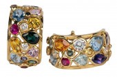 PAIR OF 18 KARAT YELLOW GOLD &