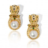 PAIR OF 18 KARAT YELLOW GOLD G
